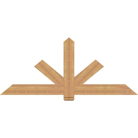 Ekena Millwork Kennewick Timber Gable Bracket, Western Red Cedar, 72"W x 30"H x 1 1/2"D x 5 1/2"F, 10/12 Pitch GBW072X30X0206KEN00SWR